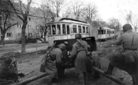 Калининград - Советские артиллеристы в городском бою в Кёнигсберге