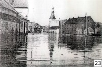 Советск - Катастрофическое половодье на Fletcher Platz (площади Жукова) и Dammstrasse (улице Шевченко) в 1941 году.