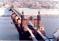 Советск - Советск. Зимний вид моста Королевы Луизы.Фото ок. 2000 года.