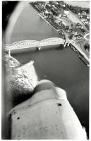 Советск - Тильзит. Вит из иллюминатора самолёта на мост Королевы Луизы.