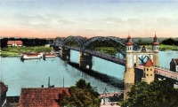 Советск - Тильзит. Вид на мост Королевы Луизы из башни городской кирхи.