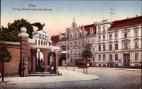 Советск - Tilsit. Herzog-Albrecht-Platz mit Brunnen.