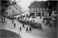 Гусев - Gumbinnen. Rueckmarsch des III. Bataillons nach der Rekruten-vereidigung in die Kaserne.