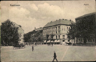 Гусев - Gumbinnen. Marktplatz mit Regierung und Oberpostdirektion.