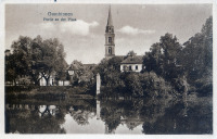 Гусев - Gumbinnen, Flusspartie mit Altstaedtischer Kirche.