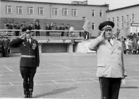 Коломна - Начальник КВАКУ, генерал-лейтенант Байсара Андрей Тимофеевич, на плацу училища.