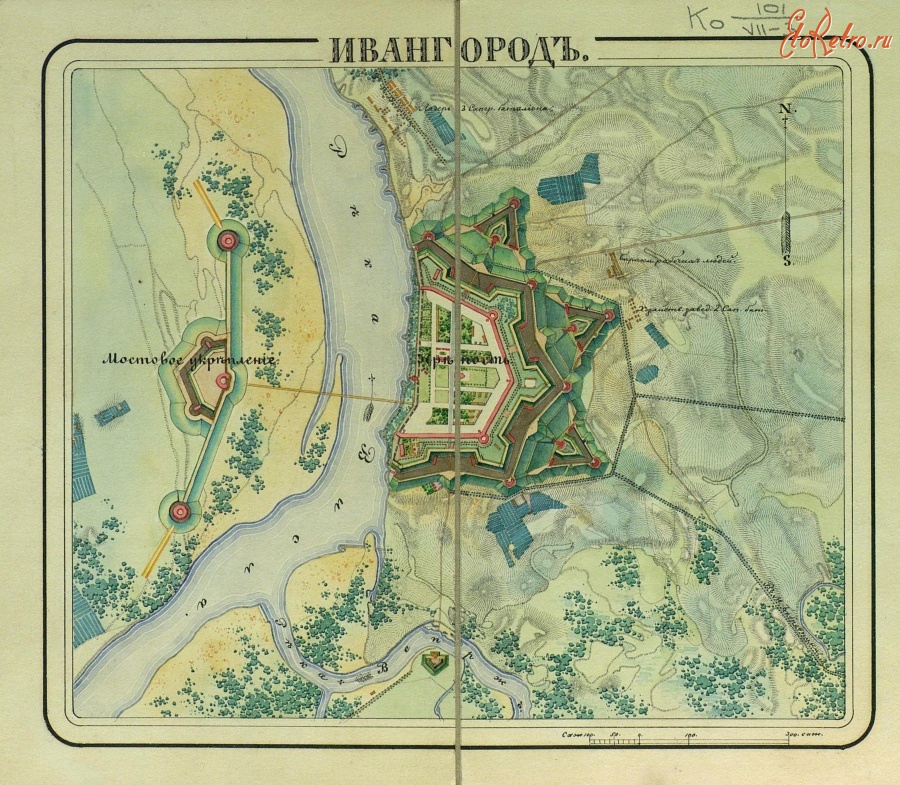 Ивангород - План Ивангорода, 1830 год