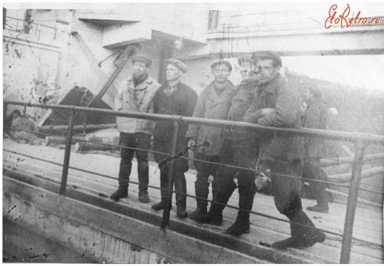 Мурманская область - 1934-35 г.г. Строительство НижнеТуломской ГЭС / На строительстве водосброса в 1934 г