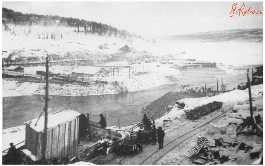 Мурманская область - 1934-35 г.г. Строительство НижнеТуломской ГЭС / Зимой