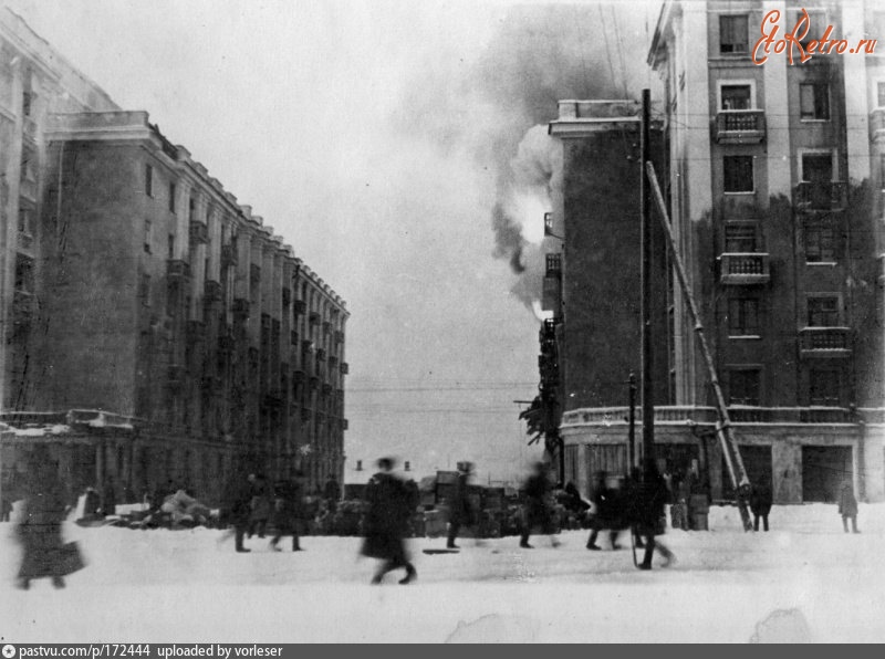 Мурманск - Пожар в Мурманске 1942, Россия, Мурманская область,