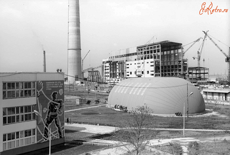 Новомичуринск - Строительство Рязанской государственной районной электростанции.
