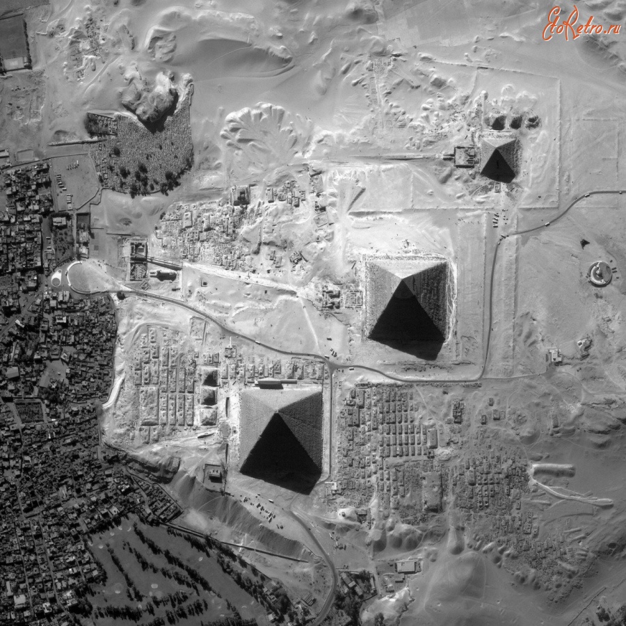 Разное - Аэрофотоснимок пирамид в Гизе,Египет