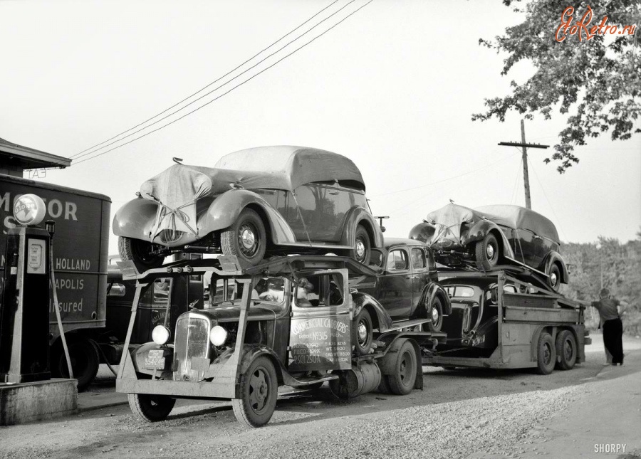 Ретро автомобили - Автомобилевоз.1936г.