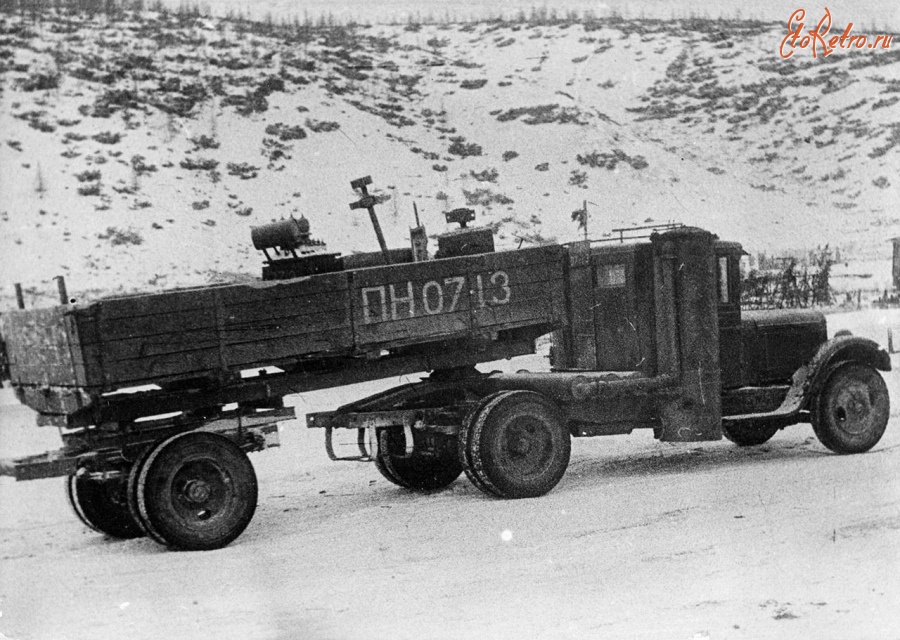 Ретро автомобили - Колымская трасса, Газогенераторный автомобиль ЗИС-21. 1940