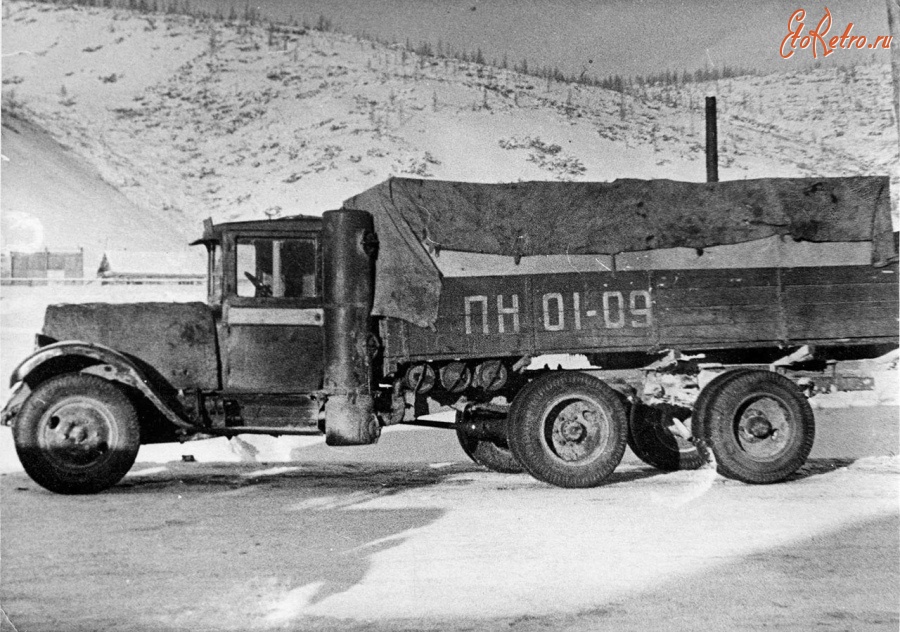 Ретро автомобили - Колымская трасса, Автопробег газогенераторных автомобилей. 1940