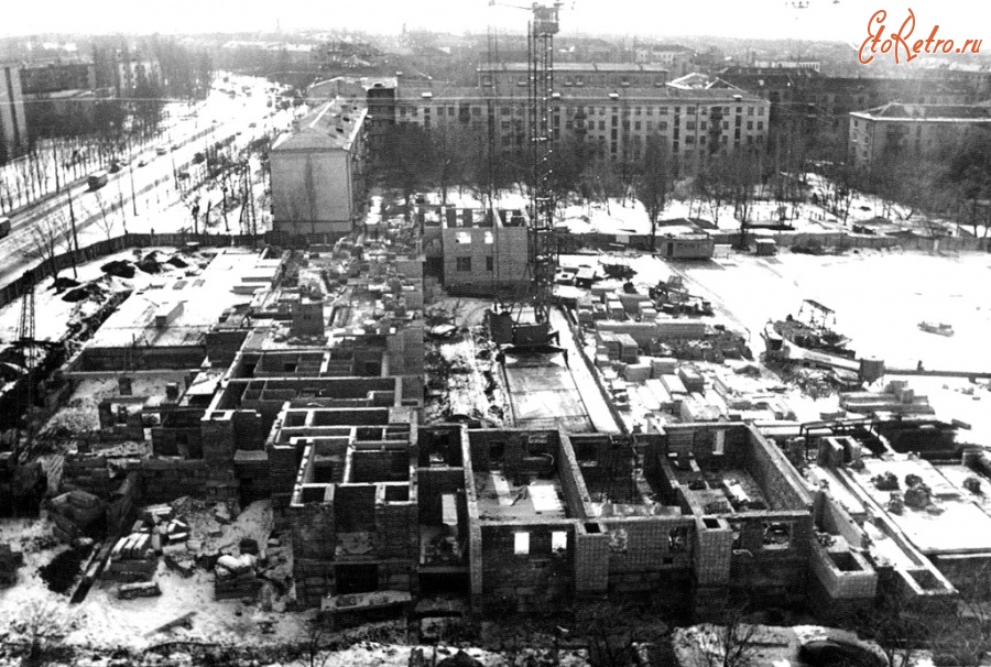 Луганск - 1988 г.Начало стромтельства Молодежного жилого комплекса на ул.Оборонной.