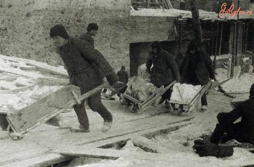 Россия - Заключённые на строительстве Беломорско-Балтийского канала. СССР, 1933 г.