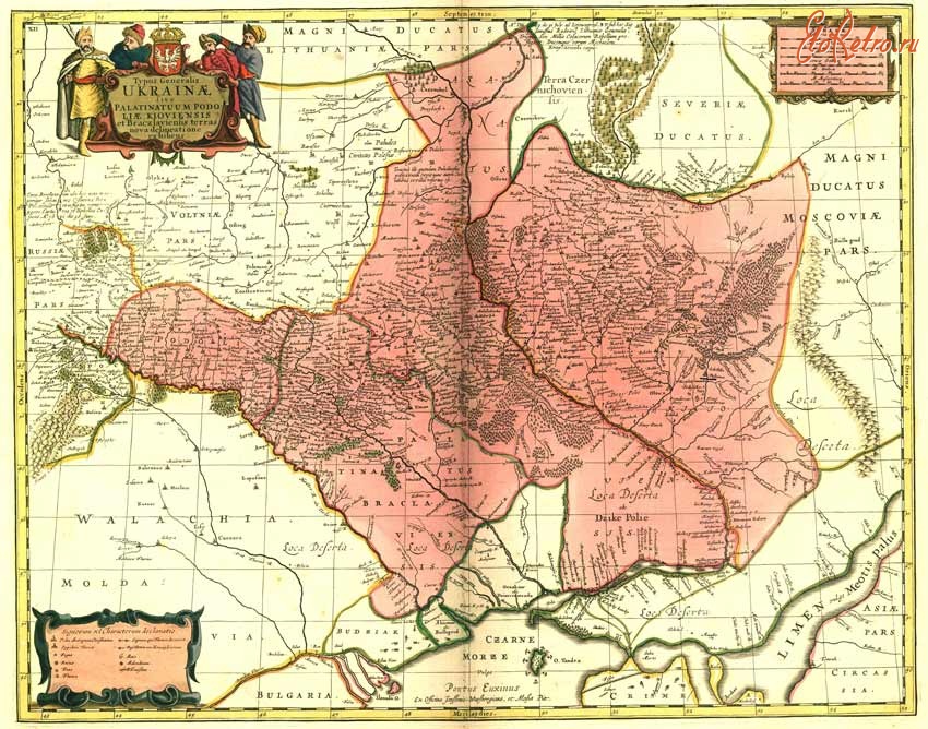 Полтава - Карта Украины 1670 года