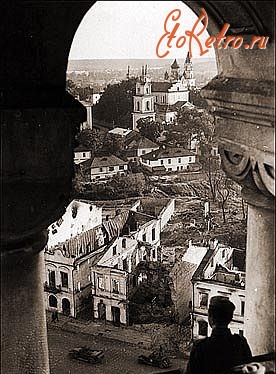 Житомир - Панорама Замковой Горы с  колокольни Спасо-Преображенского кафедрального собора.