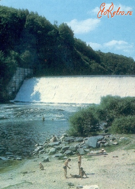 Житомир - Плотина на реке Тетерев.  Фото В.Смородского.1983 год.