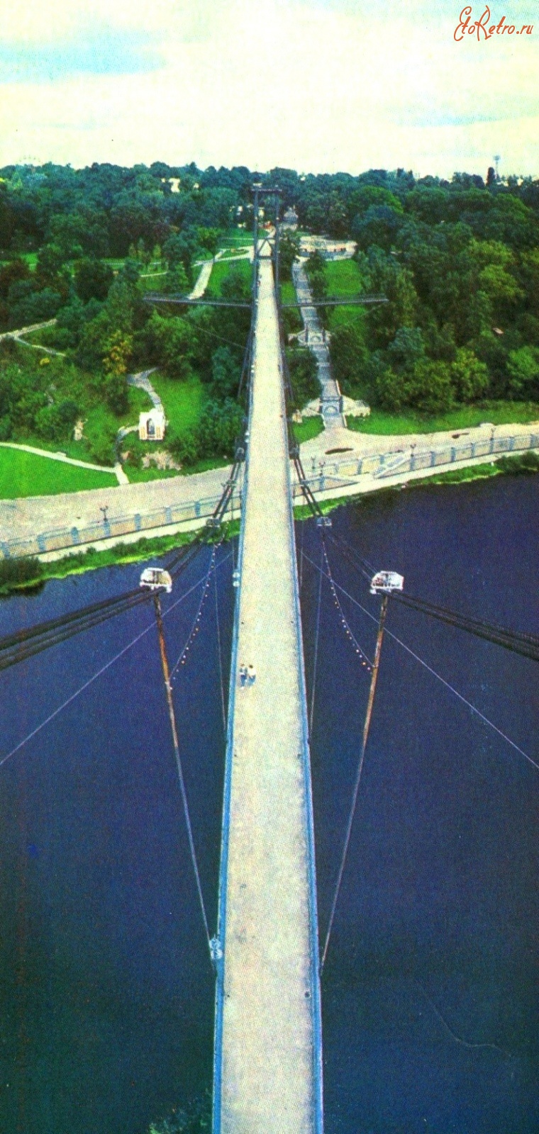Житомир - Пешеходный подвесной мост через р.Тетерев