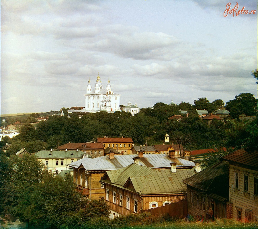 Смоленск - Вид на Кафедральный Успенский собор с Казанской горы.