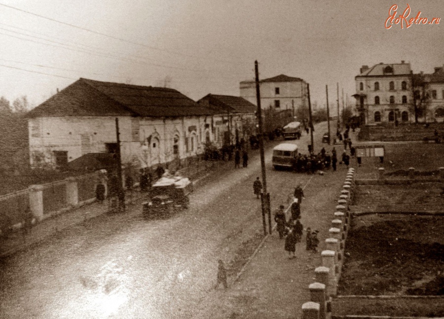 Рославль - Город Рославль .Вид с балкона 1-ой школы.1958 год.