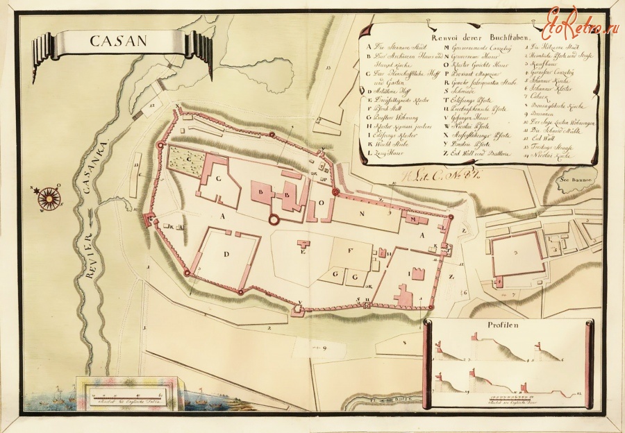 Казань - План Казанской крепости, 1750 год