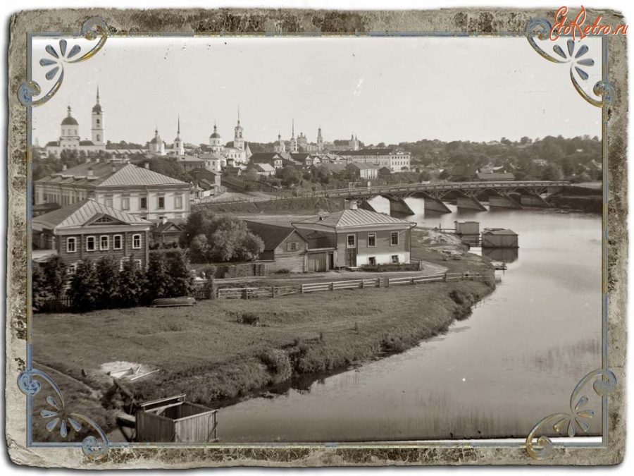 Кашин - Центральная часть города и Ильинский мост