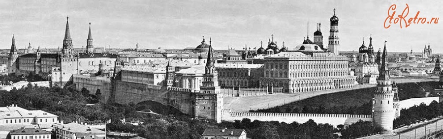 Москва - Панорамный вид Москвы в 1867 году.