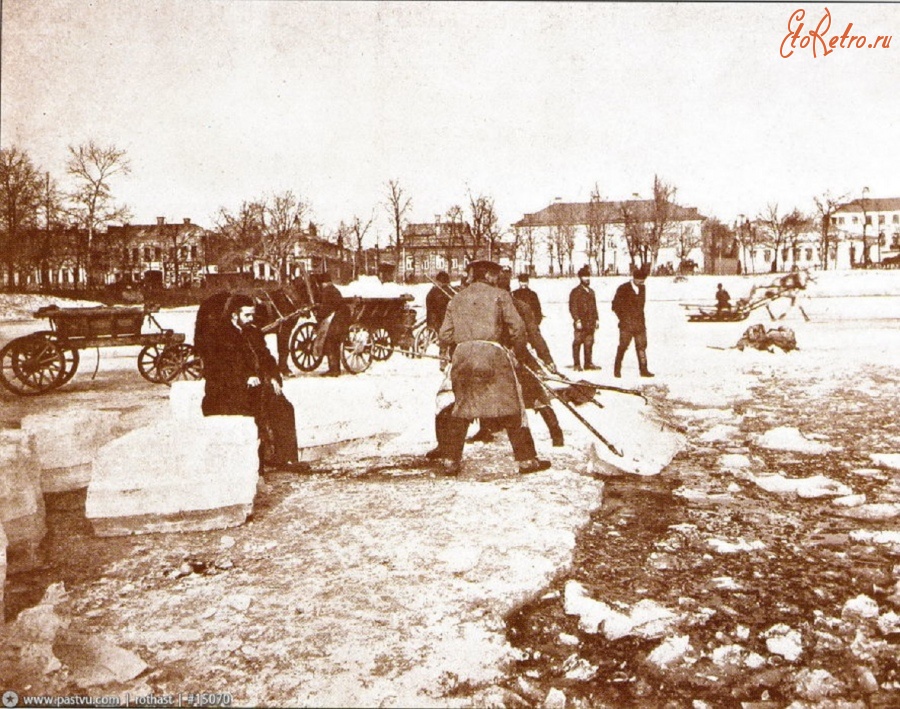 Москва - Заготовка льда 1900—1910, Россия, Москва,