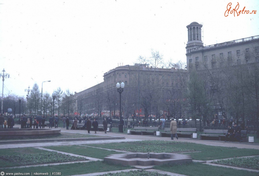 Москва - Тверской бульвар. Демонстрация 1 мая 1982, Россия, Москва