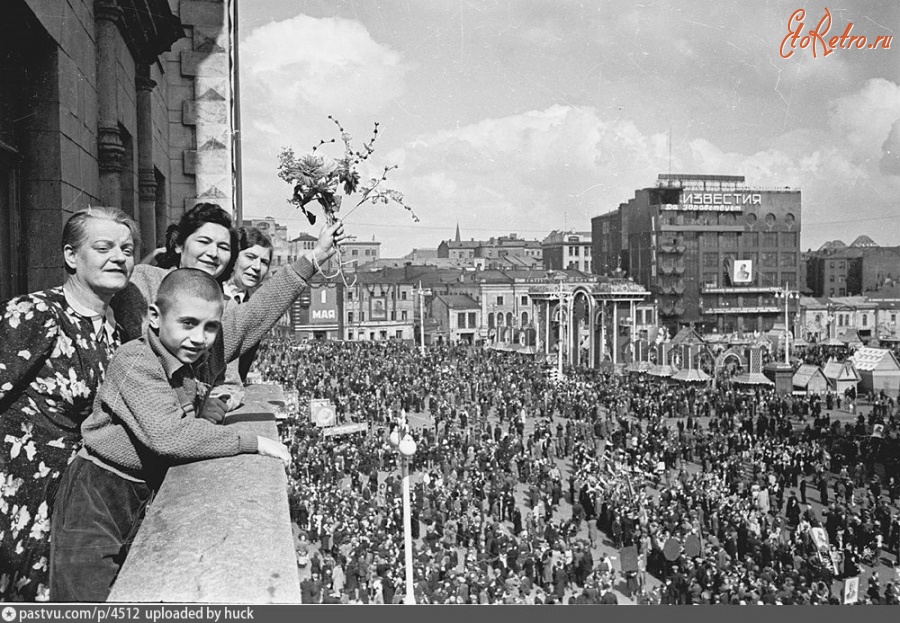 Москва - 1 мая на Пушкинской площади (вариант №2) 1946—1949, Россия, Москва,