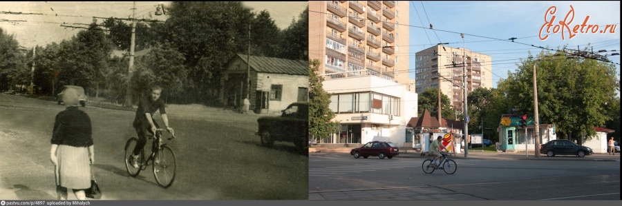 Москва - Селезнёвская улица. Вид с Новосущёвской улицы 1960, Россия, Москва,