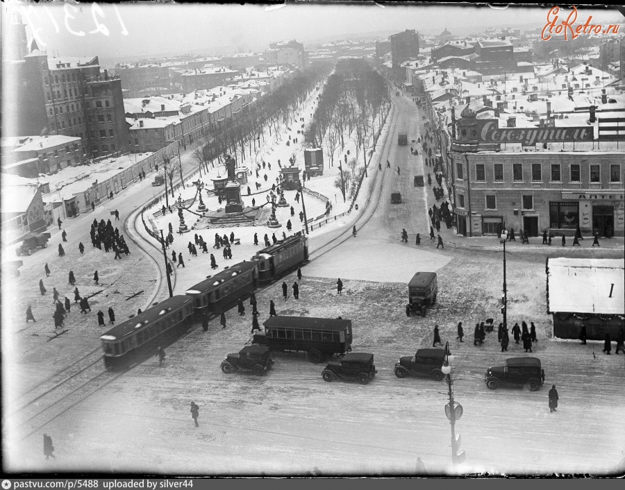 Москва - Тверской бульвар зимой 1936—1937, Россия, Москва,
