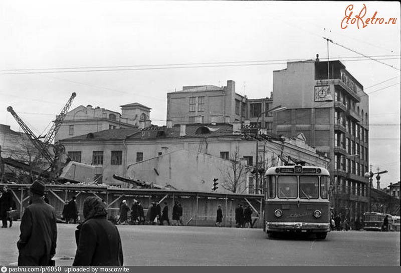 Москва - Снос кинотеатра «Центральный» на Пушкинской площади 1965—1968, Россия, Москва,