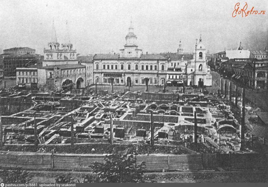 Москва - Начало строительства Исторического музея 1875—1876, Россия, Москва,