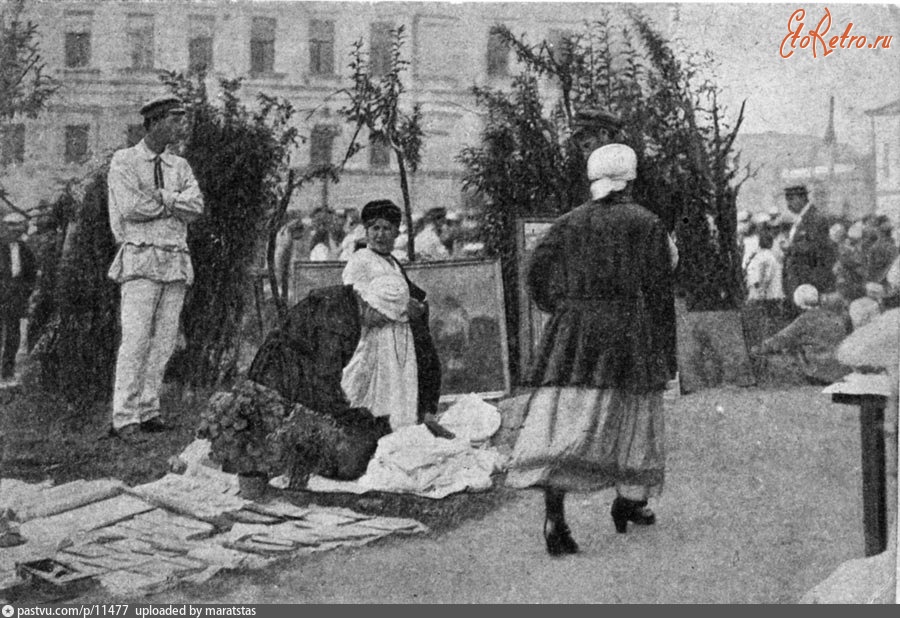 Москва - Торговля на Садовой-Каретной улице 1921, Россия, Москва,