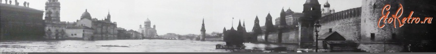 Москва - Панорама наводнения 1908 г, Россия, Москва,
