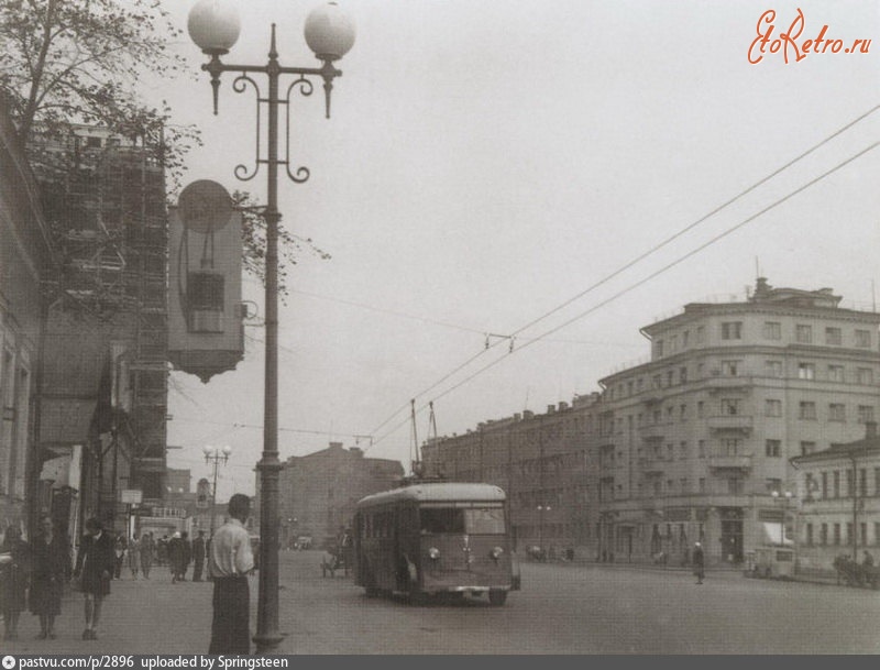 Москва - Проспект Мира в районе Орлово-Давыдовского переулка 1937, Россия, Москва,