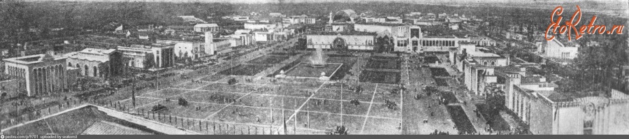 Москва - ВСХВ, вид со стороны главного павильона 1939, Россия, Москва,