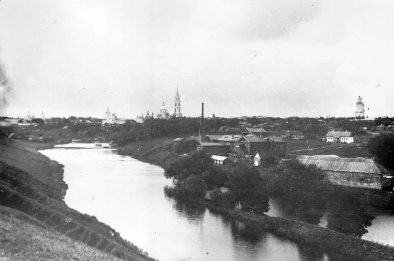 Венев - Панорама Венёва.   1960 год.