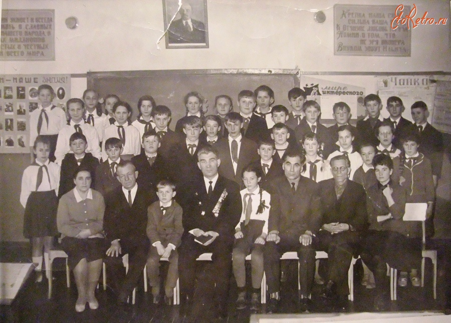 Болохово - Встреча учащихся  школы №3 с Почётным гражданином г.Болохово Василием Михайловичем Ноздрюхиным 1975 год