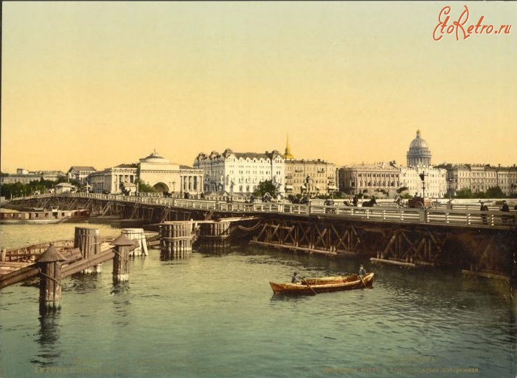 Санкт-Петербург - Дворцовый мост и Адмиралтейская набережная