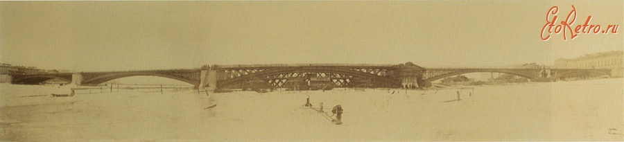 Санкт-Петербург - Панорама строительства Литейного моста.