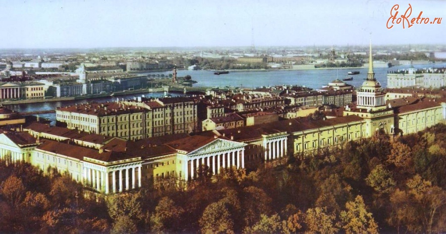 Санкт-Петербург - Панорама Ленинграда с Исаакиевского собора.  1960-е гг.