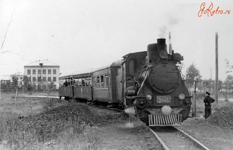 Хабаровск - Поезд ведет паровоз 159-6421