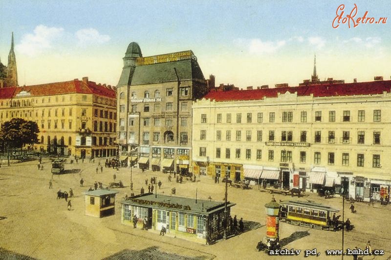 Чехия - Привокзальная площадь в Брно