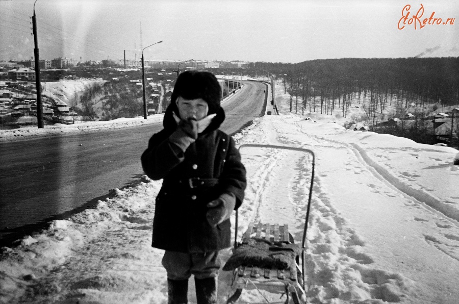 Чебоксары - Новый Гагаринский мост.Январь 1977 года.