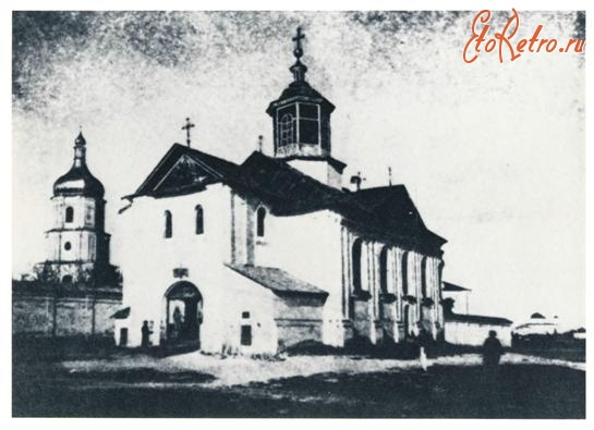 Киев - Київ.  Трисвятительська  церква XII-XVII ст. Зруйнована  в 1935 році.